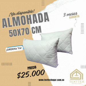 Almohada 50x70 con forro acolchado