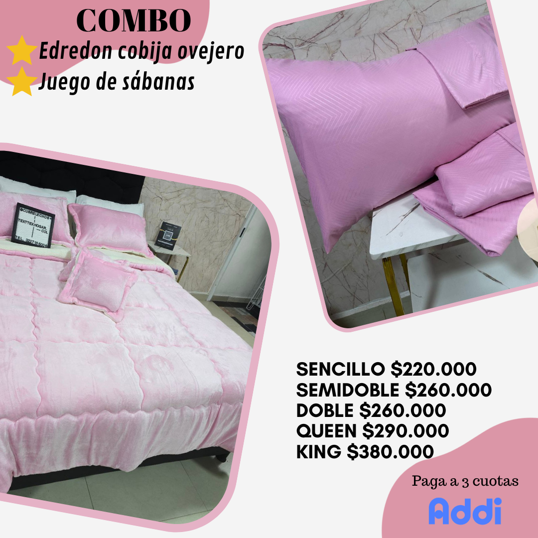 Combo Edredón ovejero con juego de sábanas - Image 2