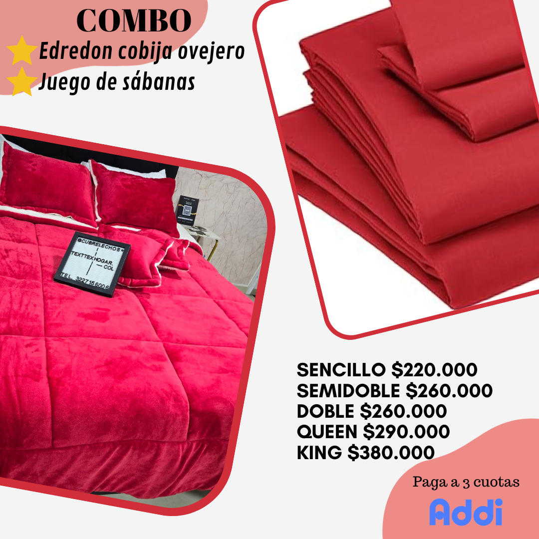 Combo Edredón ovejero con juego de sábanas - Image 10