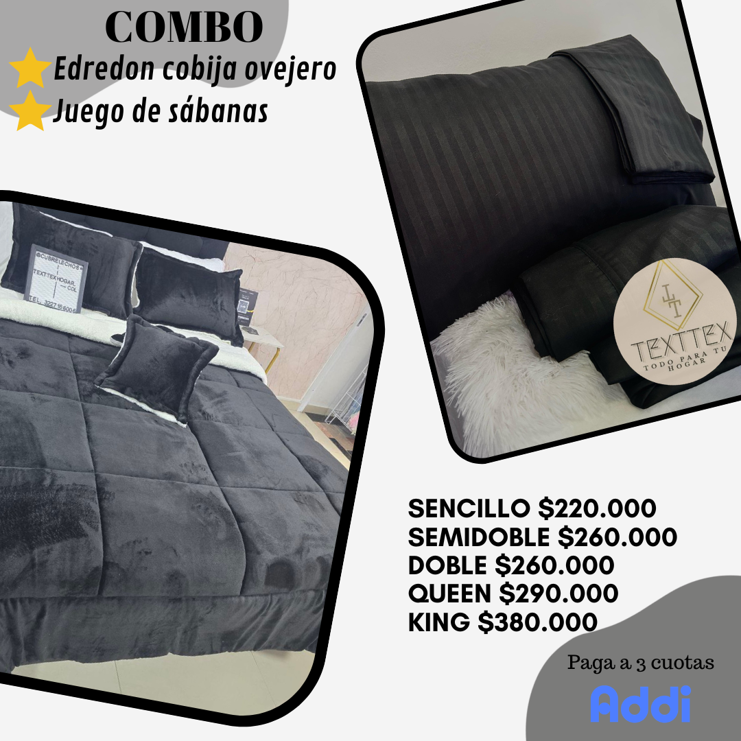 Combo Edredón ovejero con juego de sábanas - Image 9