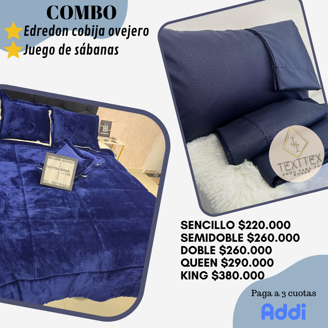 Combo Edredón ovejero con juego de sábanas - Image 6